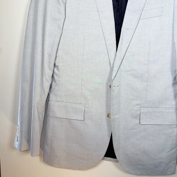J.Crew Ludlow 36R J.Crew Ludlow Blazer Suit Jacket Mens Italian Cotton Tessuti - Picture 12 of 16